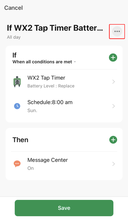 Create new Scene screen